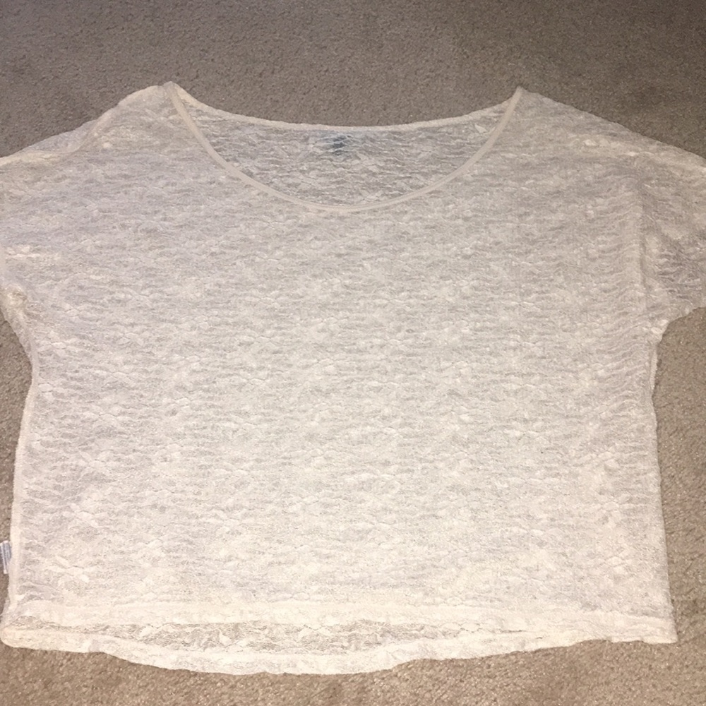 American Eagle Sheer Lace Blouse